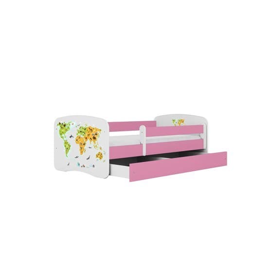Barnsäng - Babydreams Rosa Med Låda Och Madrass - Karta 160x80 Cm