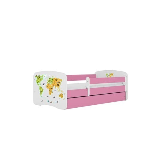 Barnsäng - Babydreams Rosa Med Låda Och Madrass - Karta 160x80 Cm