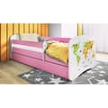 Miniatyrbild 1 av 5: Barnsäng - Babydreams Rosa Med Låda Och Madrass - Karta 160x80 Cm