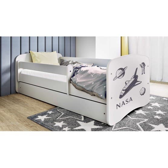 Tremmeseng - Babydreams Hvid Med Skuffe - Nasa 160x80 Cm