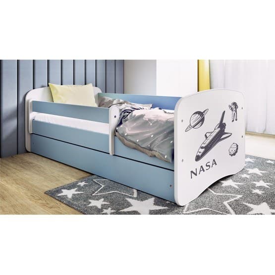 Tremmeseng - Babydreams Blå Med Skuffe - Nasa 180x80 Cm