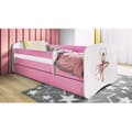 Miniatyrbild 1 av 5: Barnsäng - Babydreams Rosa Med Låda - Dansare 180x80 Cm