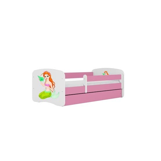 Barnsäng - Babydreams Rosa Med Låda - Sjöjungfru 180x80 Cm
