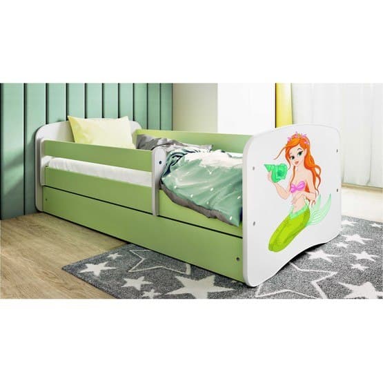 Tremmeseng - Babydreams Grøn Med Skuffe - Havfrue 180x80 Cm