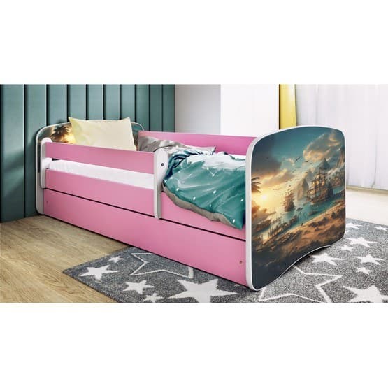 Tremmeseng - Babydreams Pink Med Skuffe - Skib 180x80 Cm