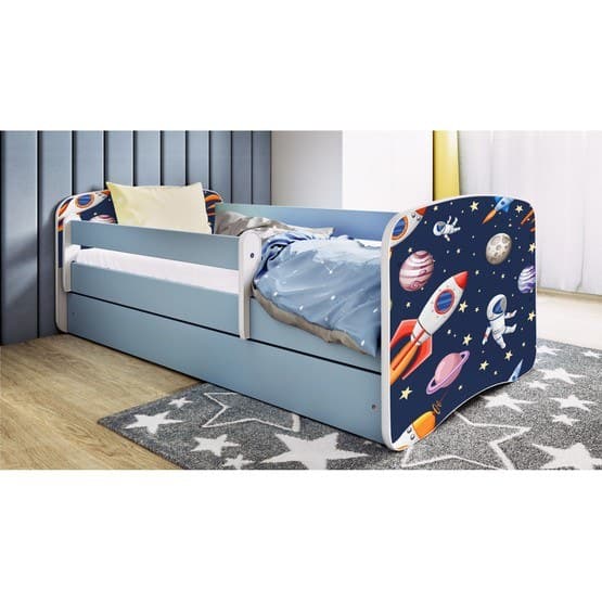 Tremmeseng - Babydreams Blå Med Skuffe - Cosmos 180x80 Cm