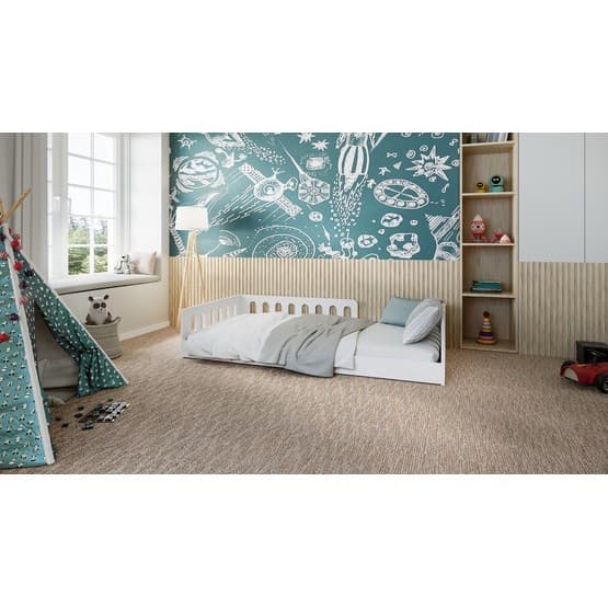 Enkelsäng - Golvsäng Timon Med Madrass - Vit - 160x80 Cm