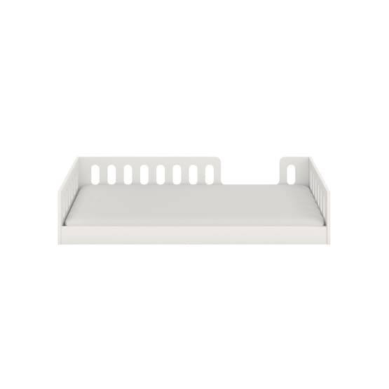 Enkelsäng - Golvsäng Timon Med Madrass - Vit - 180x80 Cm