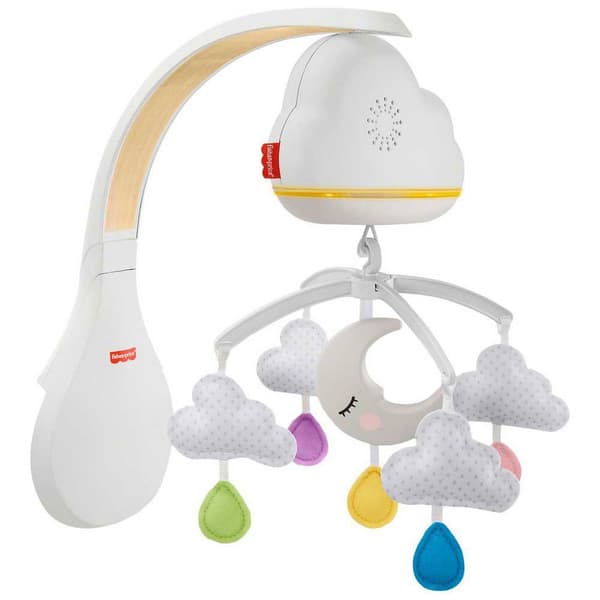 Fisher Price Krybbekarrusel Mobil Regn Og Regnbue Med Beroligende Lyde Og Lys Flerfarvet