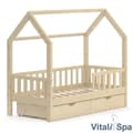 Miniatyrbild 2 av 4: VitaliSpa Wiki barnsäng, kabinsäng, lekplatssäng, 80 x 160, lamellbotten ingår, 2 lådor