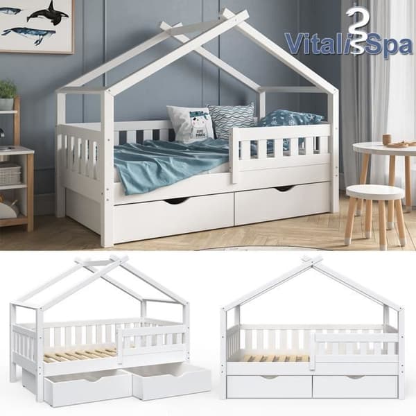Vitalispa Design barnsäng, babysäng, tonårssäng, lådor, lamellbotten