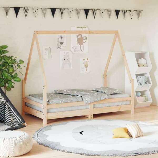 Sängram för barnsäng 80x160 cm massiv furu