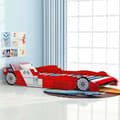 Miniatyrbild 1 av 2: Barnsäng racerbil 90x200 cm röd