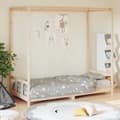 Miniatyrbild 1 av 2: Sängram för barnsäng 90x200 cm massiv furu