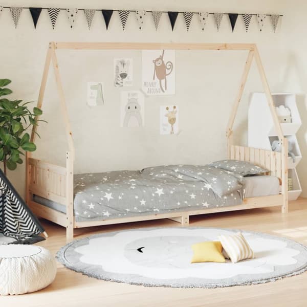 Sängram för barnsäng 80x200 cm massiv furu