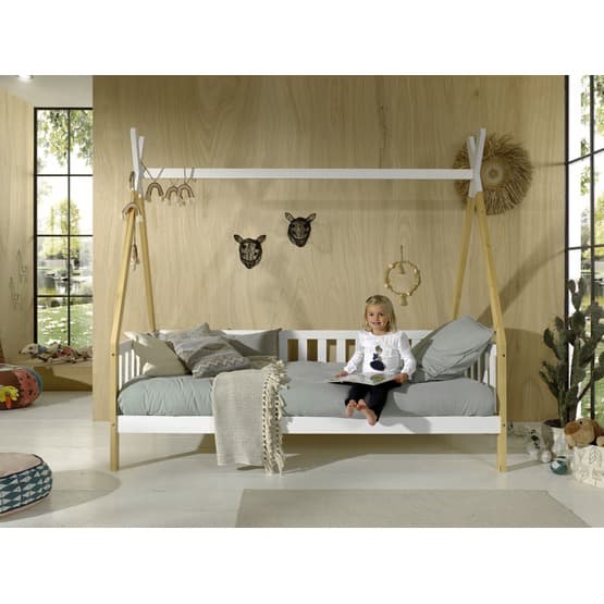 Seng - tipiseng med hegn - 90x200 Cm