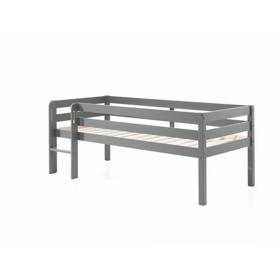 Loftsäng H85 Cm Med Stege - 90x200 Cm - Grå