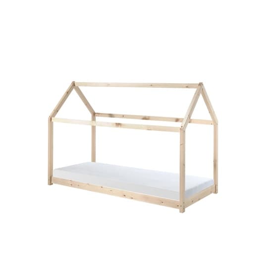 Hus Seng Cabane Med Madras - 90x200 Cm - Natur