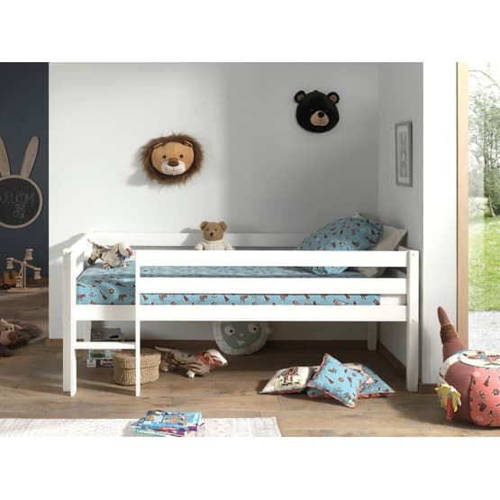 Loftseng Pino H85 Cm - Med Stige - 90x200 Cm - Hvid