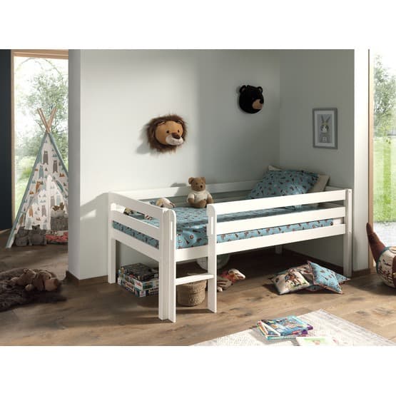 Loftseng Pino H85 Cm - Med Stige - 90x200 Cm - Hvid