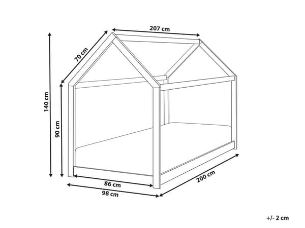 Barneseng Grå Furu 90 x 200 cm Enkeltseng Seng for småbarn med Spileramme