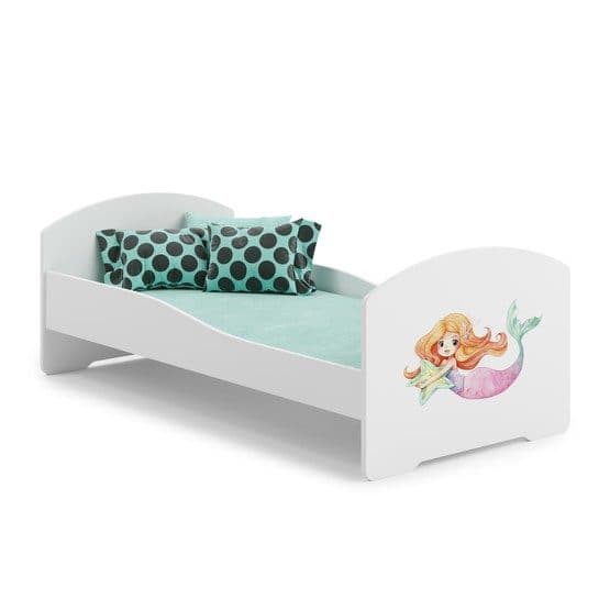 Barnsäng - Luk Med Madrass - Mermaid - 140 x 70 Cm