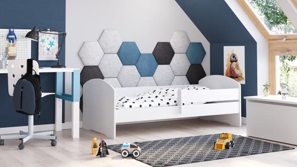 LUK Mångsidig barnsäng 140x70 cm med PVC-kantskydd & flexibel lamellbotten