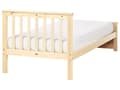 Miniatyrbilde 5 av 11: Sengeramme Lysebrun Furu Tre MDF 90 x 200 cm Minimalistisk Stil Design