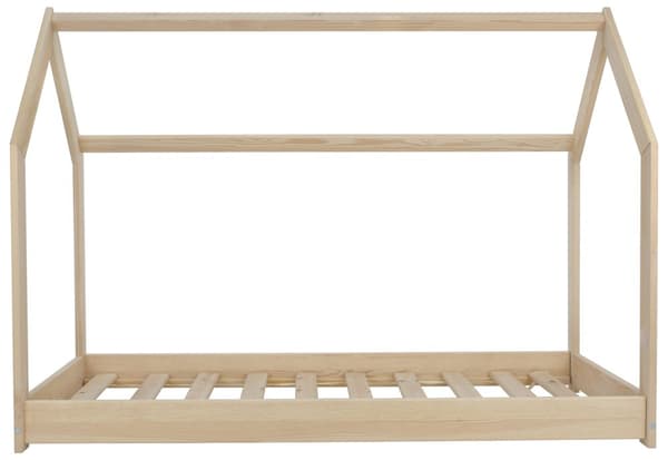 Luonnollinen lastensänky raakapuusta talon muotoinen, 160x80cm