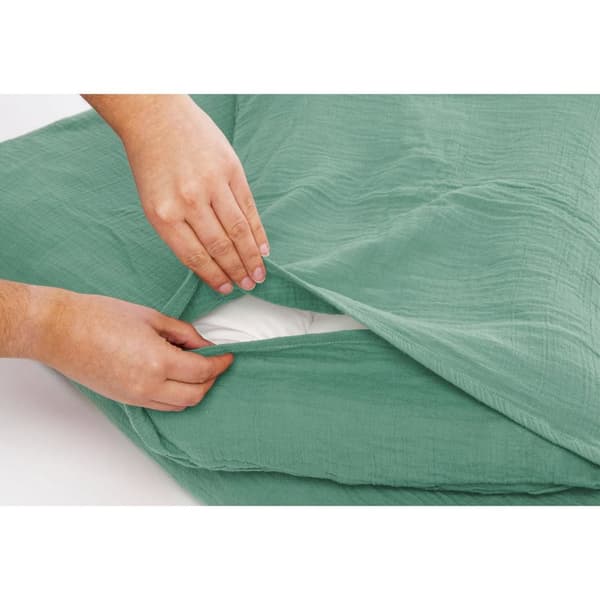 Rootz Muslin Påslakanset - Spjälsäng - Pastellgrön - 100% bomull - 100x135cm Sängöverdrag, 60x40cm Örngott - OEKO-TEX®-certifierad