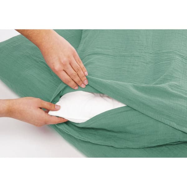 Rootz Muslin Påslakanset - Spjälsäng - Pastellgrön - 100% bomull - 100x135cm Sängöverdrag, 60x40cm Örngott - OEKO-TEX®-certifierad
