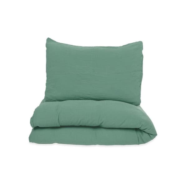 Rootz Muslin Påslakanset - Spjälsäng - Pastellgrön - 100% bomull - 100x135cm Sängöverdrag, 60x40cm Örngott - OEKO-TEX®-certifierad