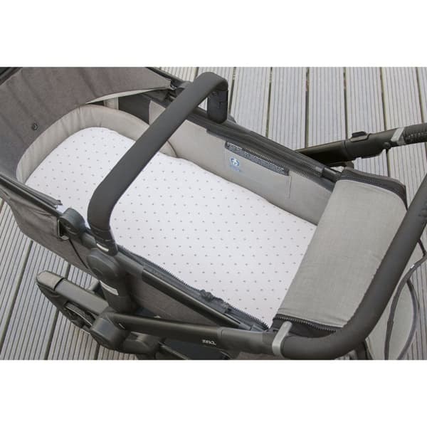 Rootz Twin Pack Fitted Sheets - Cradle Sheets - Bedark - 100% bomuld, perfekt pasform - 70x40 cm til 90x55cm - Oeko -Tex® Certified Jersey - White