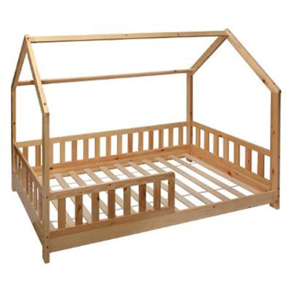 Barnsäng i stuga - 90x190cm Naturbeige