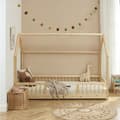 Miniatyrbild 4 av 4: Lit Enfant - Laiba Kids - Ensemble Lit Nocturne Naturel - 90x190 cm - Trä - Beige