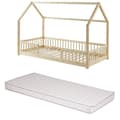 Miniatyrbild 1 av 4: Lit Enfant - Laiba Kids - Ensemble Lit Nocturne Naturel - 90x190 cm - Trä - Beige