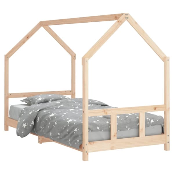 Sängram för barn 90x190 cm massiv furu