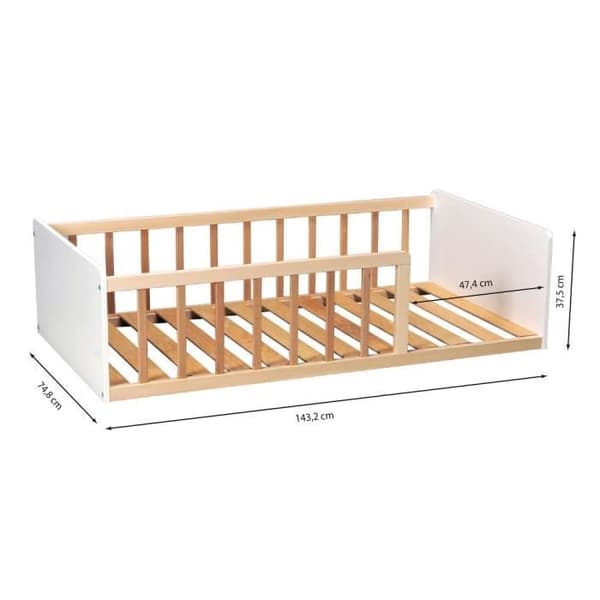 Lit Enfant Berceau de la Mer 70x140 Vit och Natur Laïba Kids