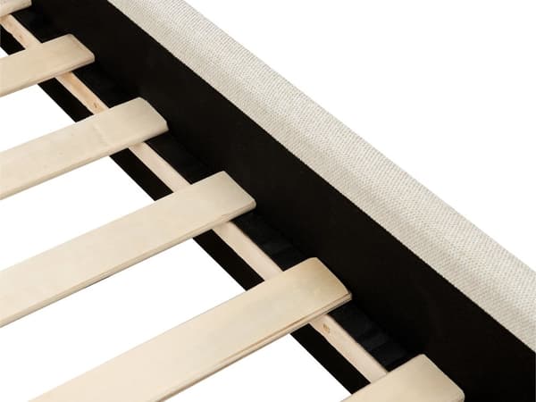 Enkeltseng Beige Stoff Enkeltseng 90 x 200 cm Minimalistisk Retro Design Oppbevaring