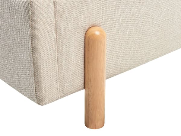 Enkeltseng Beige Stoff Enkeltseng 90 x 200 cm Minimalistisk Retro Design Oppbevaring