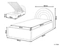 Miniatyrbilde 3 av 11: Oppbevaringsseng Beige Stoff Enkeltseng 90 x 200 cm Minimalistisk Retro Design Oppbevaring