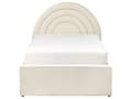 Miniatyrbilde 6 av 11: Oppbevaringsseng Beige Stoff Enkeltseng 90 x 200 cm Minimalistisk Retro Design Oppbevaring