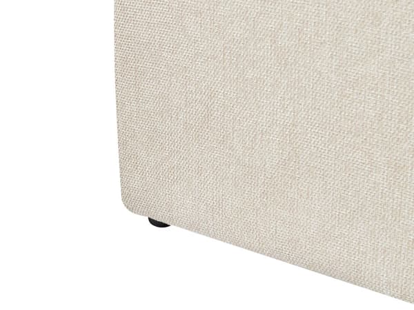 Oppbevaringsseng Beige Stoff Enkeltseng 90 x 200 cm Minimalistisk Retro Design Oppbevaring