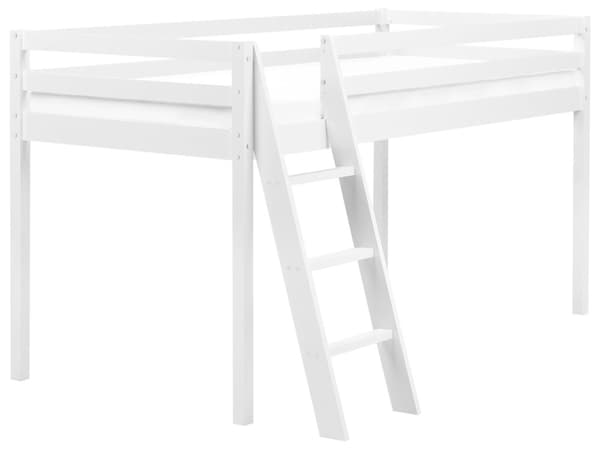 Barneseng i Hvit Furu Enkeltseng 90 x 200 cm med Lamellramme Seng for Småbarn