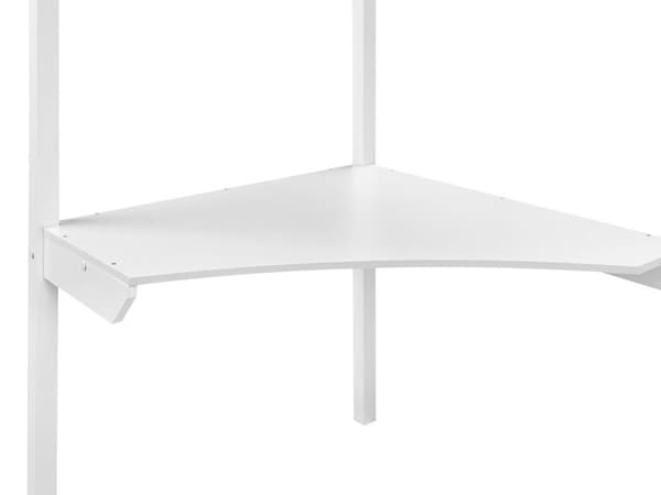Høyseng Barneseng Hvitt Furutre 90 x 200 cm med Lamellramme med Skrivebord Loft Hytte Sengeramme