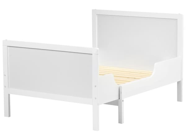 Uttrekkbar Barneseng i Hvit Furu 90 x 200 cm med Lamellbunn Moderne Barneseng