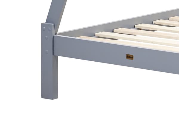 Barneseng Tipi Grå Furu 90 x 200 cm Enkeltseng med Sengeramme med Lameller