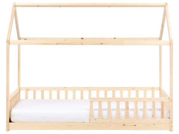 Barneseng Lyst Furu 90 x 200 cm Enkeltseng med Sengeramme med Lameller