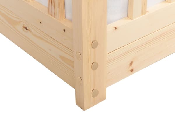 Barneseng Lyst Furu 90 x 200 cm Enkeltseng med Sengeramme med Lameller