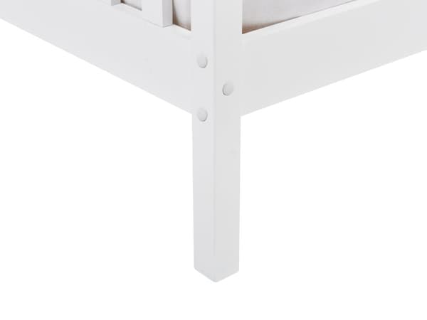 Barneseng Hvitt Tre Furu 90 x 200 cm Enkeltseng med Sengeramme med Lameller